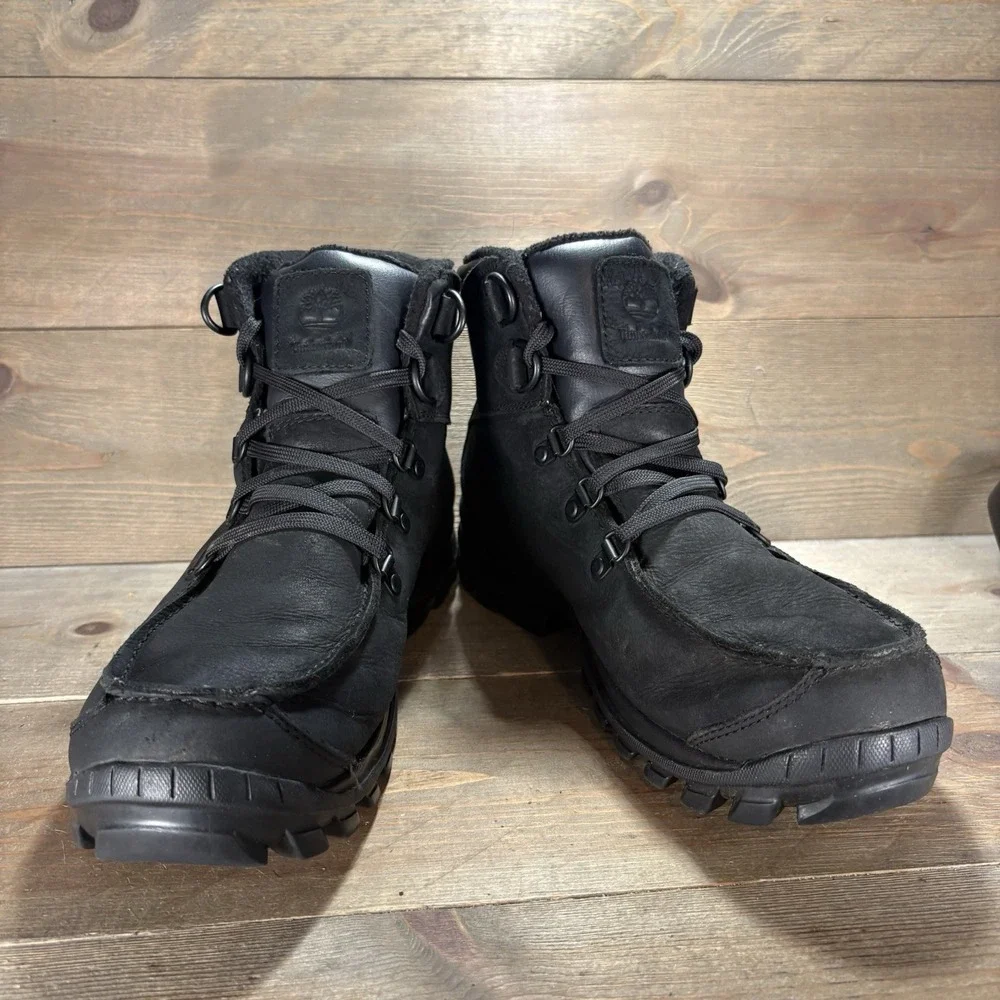 timberland chillberg mens size 9.5 shoes black leather waterproof snow boots